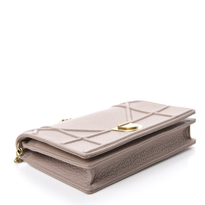 Christian Dior Grained Calfskin Diorama Wallet on Chain Pouch Nude 4 of 12