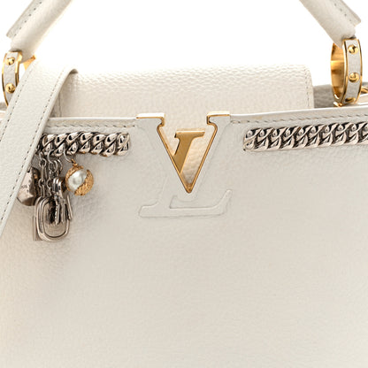 Louis Vuitton Taurillon Chain Capucines BB Gypsy Snow 7 of 12
