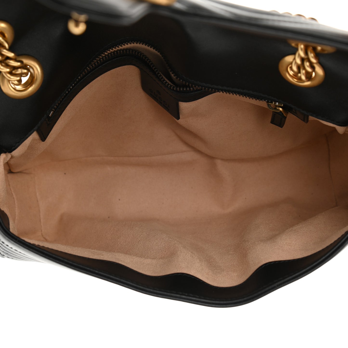 Calfskin Matelasse Small GG Marmont Shoulder Bag Black