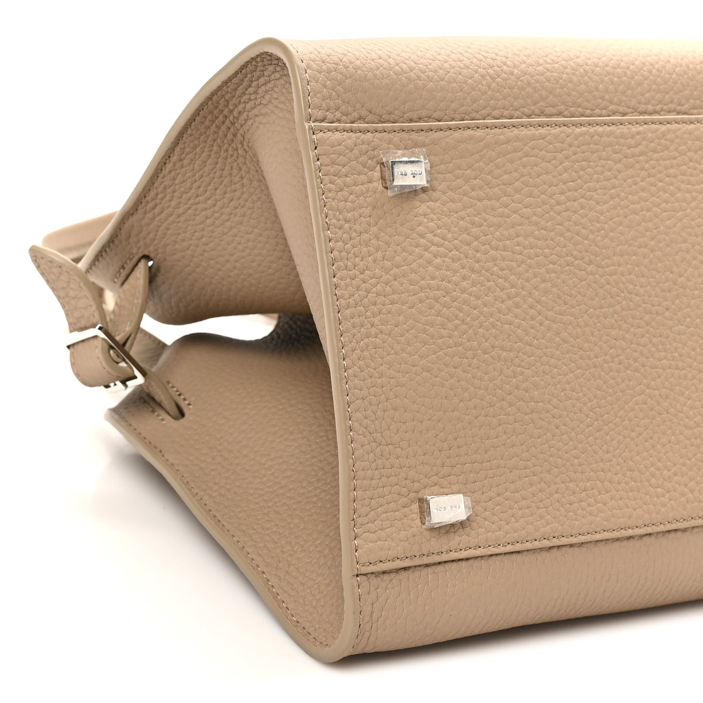 Grained Calfskin Soft Margaux 10 Bag Dark Taupe