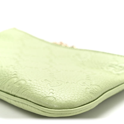 Gucci GG Grainy Calfskin Emblem Super Mini Shoulder Bag Sage Leaf 9 of 10