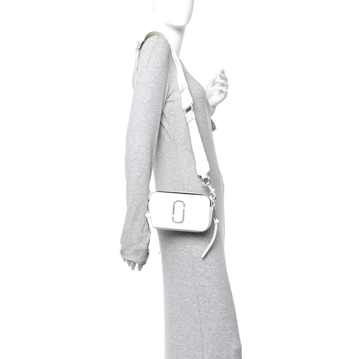 Saffiano Small Snapshot Camera Bag White