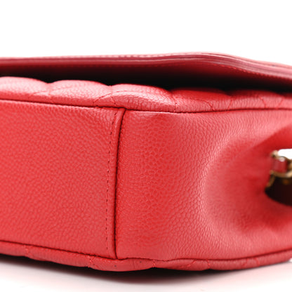 Chanel Caviar Quilted Medium CC Filigree Flap Red 10 of 12