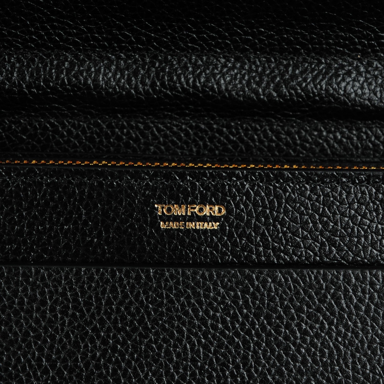 Tom Ford Pebbled Calfskin Wallet On Chain Black 6 of 8