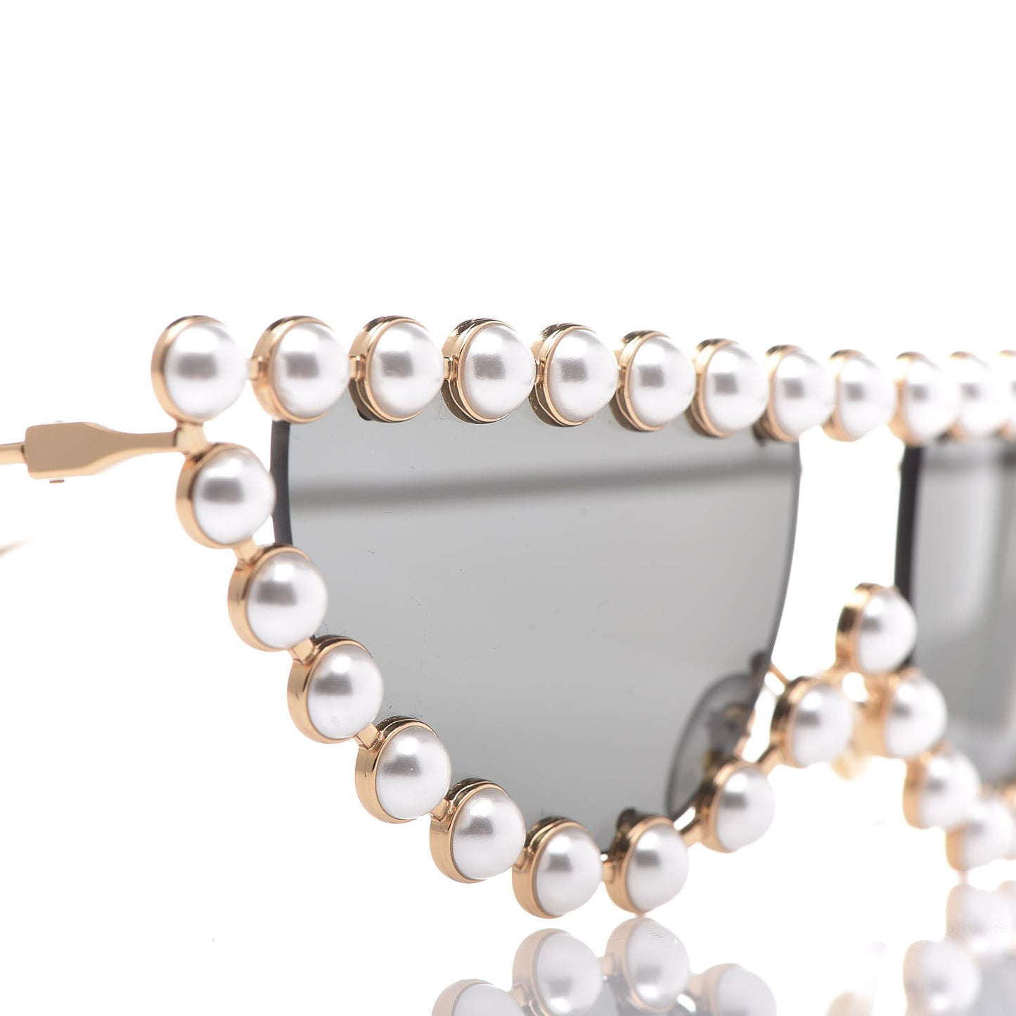 Metal Pearl Cat Eye Sunglasses GG0364S Gold