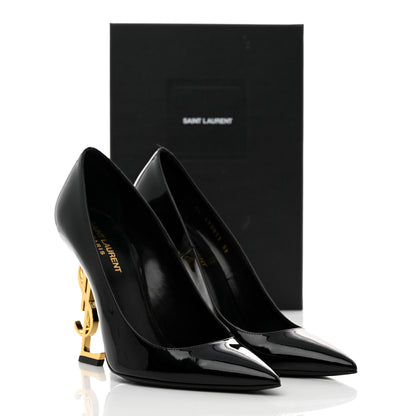 Saint Laurent Patent Opyum 110 Pumps 39 Black Gold 9 of 9