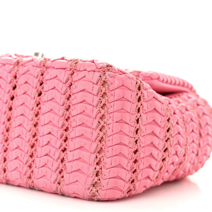 Chanel Lambskin Crochet Embroidered Mini Flap Pink 10 of 10