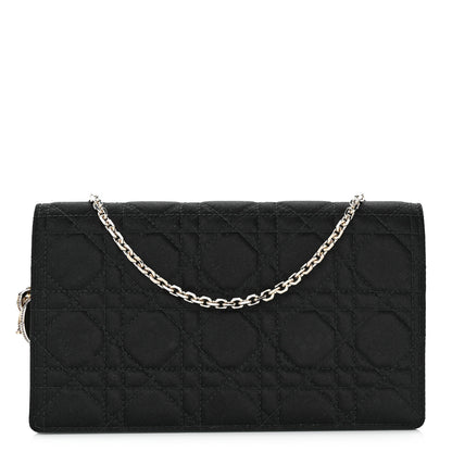 Christian Dior Satin Cannage Lady Dior Clutch Black 3 of 11