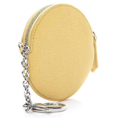 Fendi Vitello Elite Monster Eye Coin Purse Key Case Yellow 3 of 7