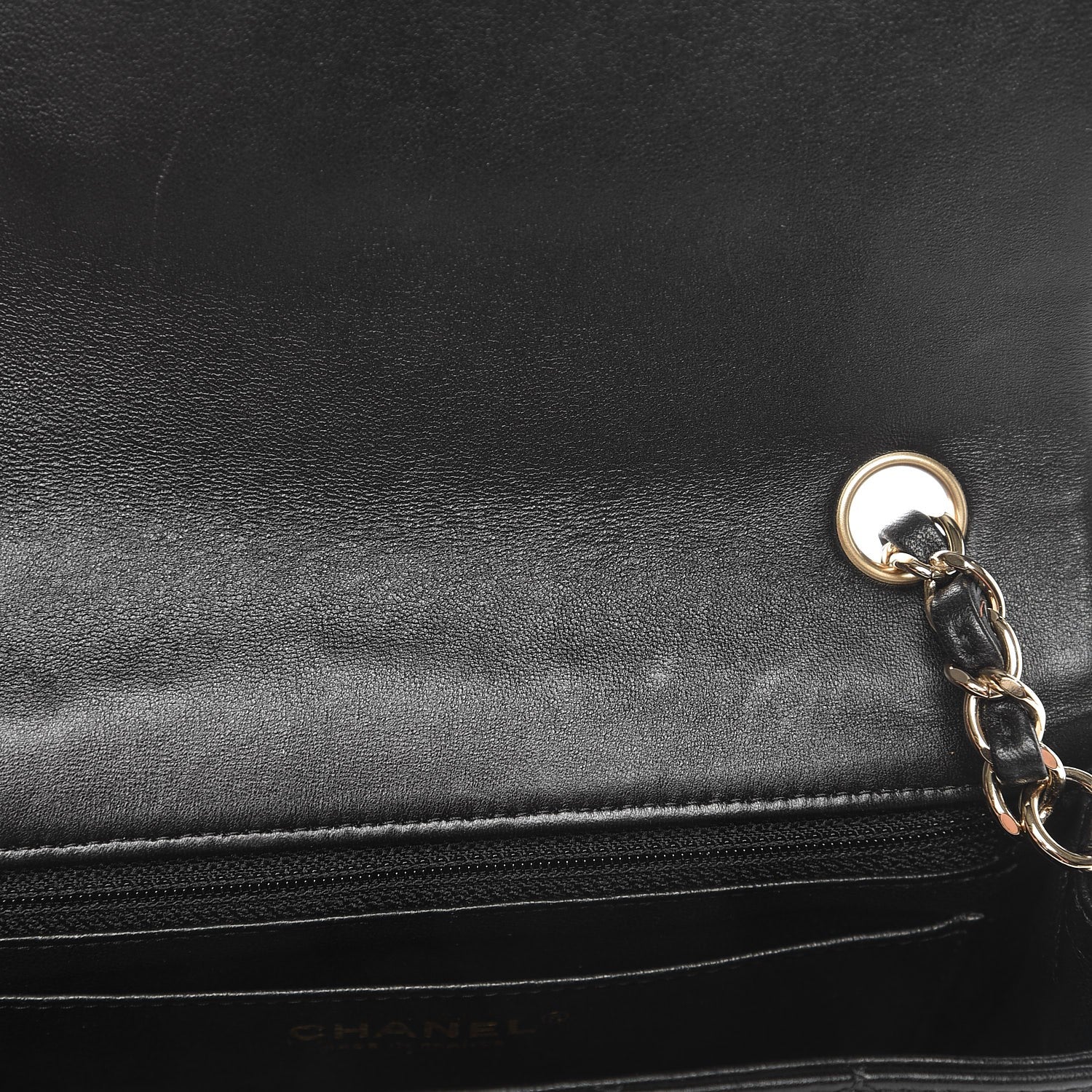 Chanel Lambskin Quilted Mini Rectangular Flap Black 9 of 10
