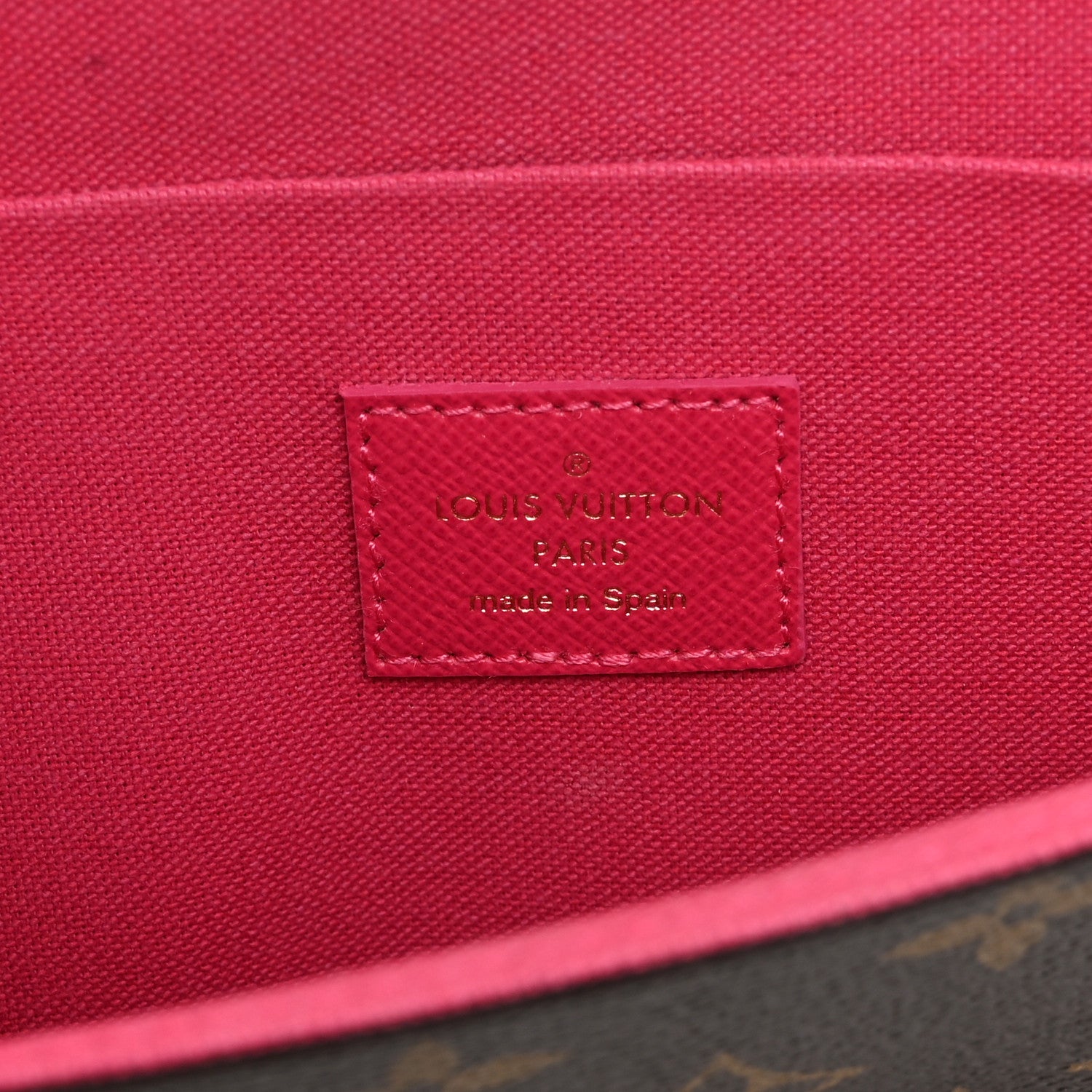 Louis Vuitton Monogram 2021 Christmas Animation Hollywood Pochette Felicie Chain Wallet Fuchsia 7 of 10