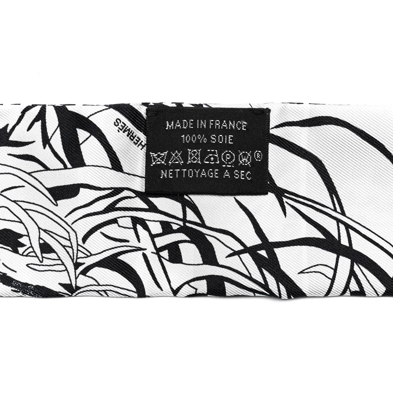 Hermes Silk Jungle Love Rainbow Twilly Gris Black White 3 of 3
