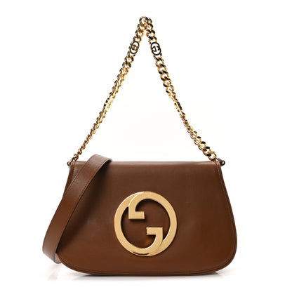 Gucci Roxy Calfskin Blondie Chain Shoulder Flap Bag Cuir 1 of 10
