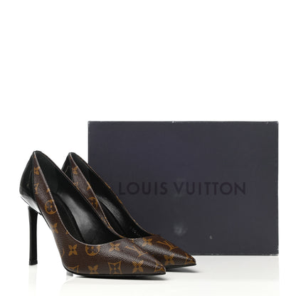 Louis Vuitton Monogram Cherie Pumps 39 Black 11 of 12