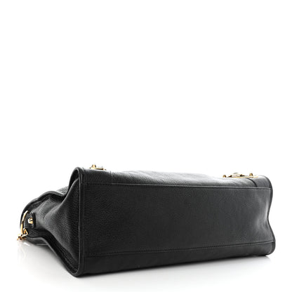 Balenciaga Chevre Gold Metallic Edge Hardware City Black 6 of 12