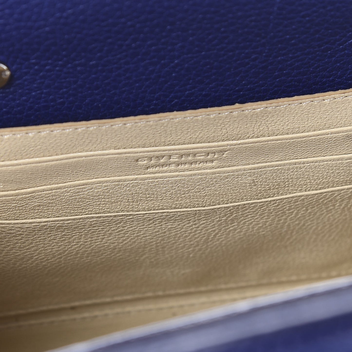Grained Calfskin Nano Horizon Satchel Blue