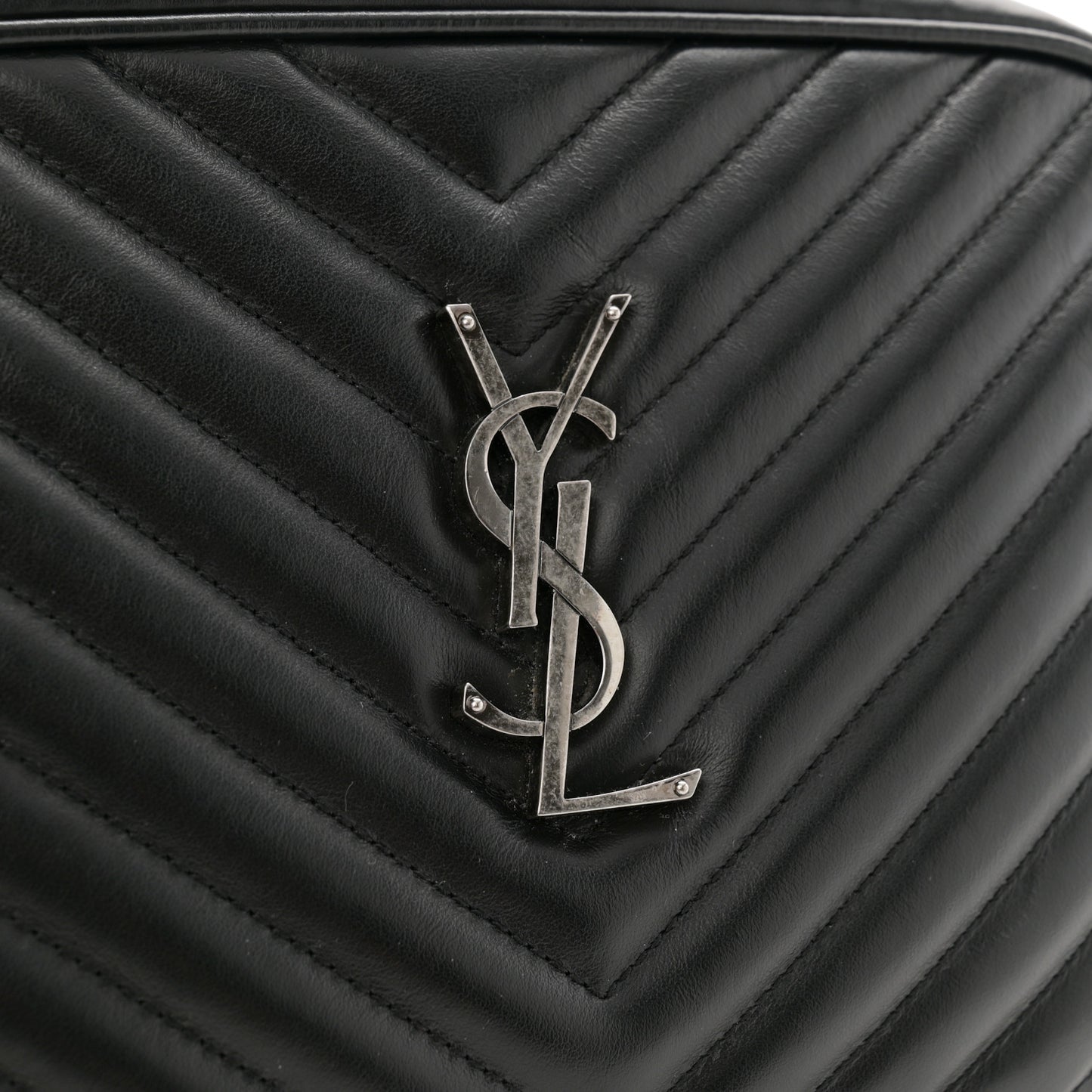 Calfskin Matelasse Monogram Lou Camera Bag Black