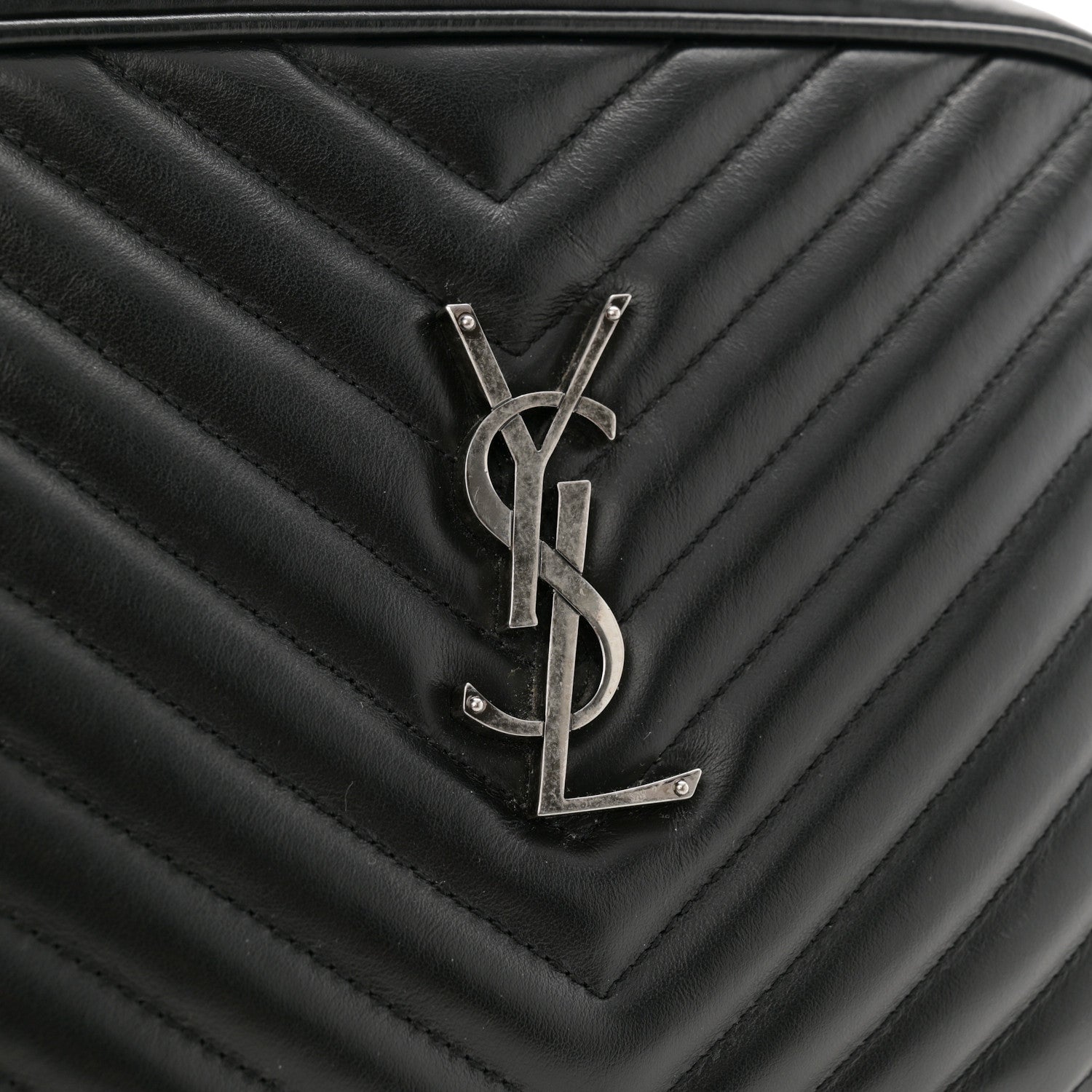 Saint Laurent Calfskin Matelasse Monogram Lou Camera Bag Black 16 of 17