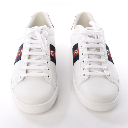 Gucci Calfskin Ayers Web Blind for Love Embroidered Womens Ace Sneakers 38.5 White 5 of 11