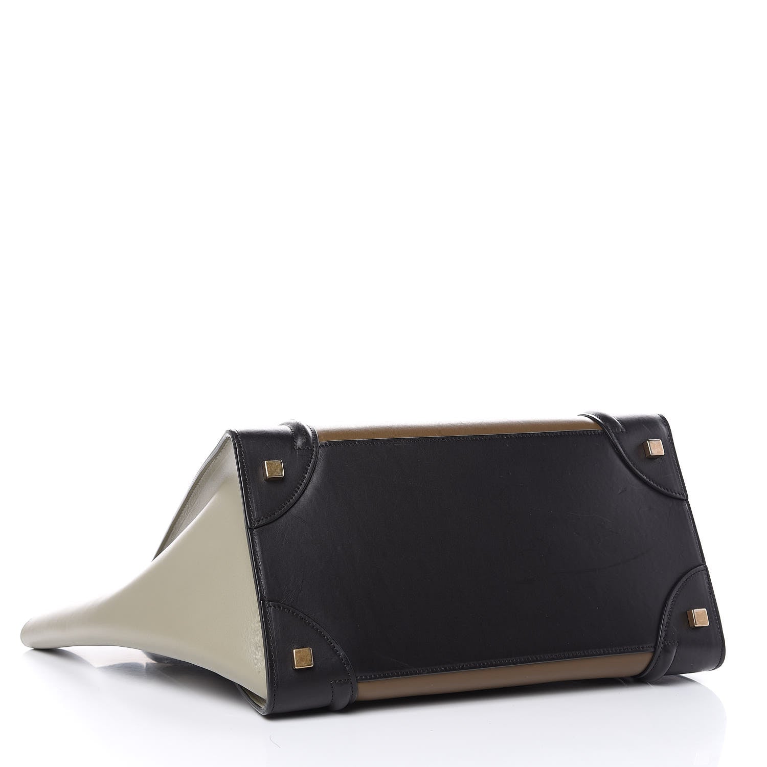 Celine Satin Calfskin Mini Tri-Color Luggage Dark Grey 4 of 11