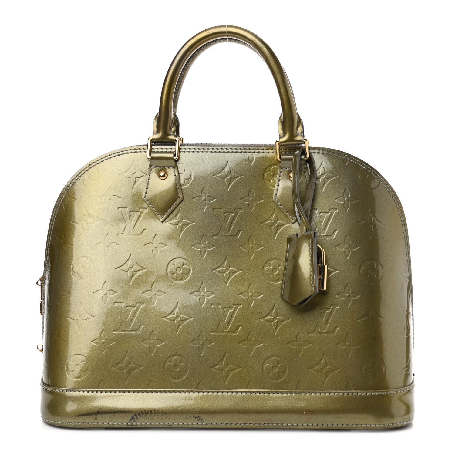 Louis Vuitton Vernis Alma PM Vert Bronze 1 of 14