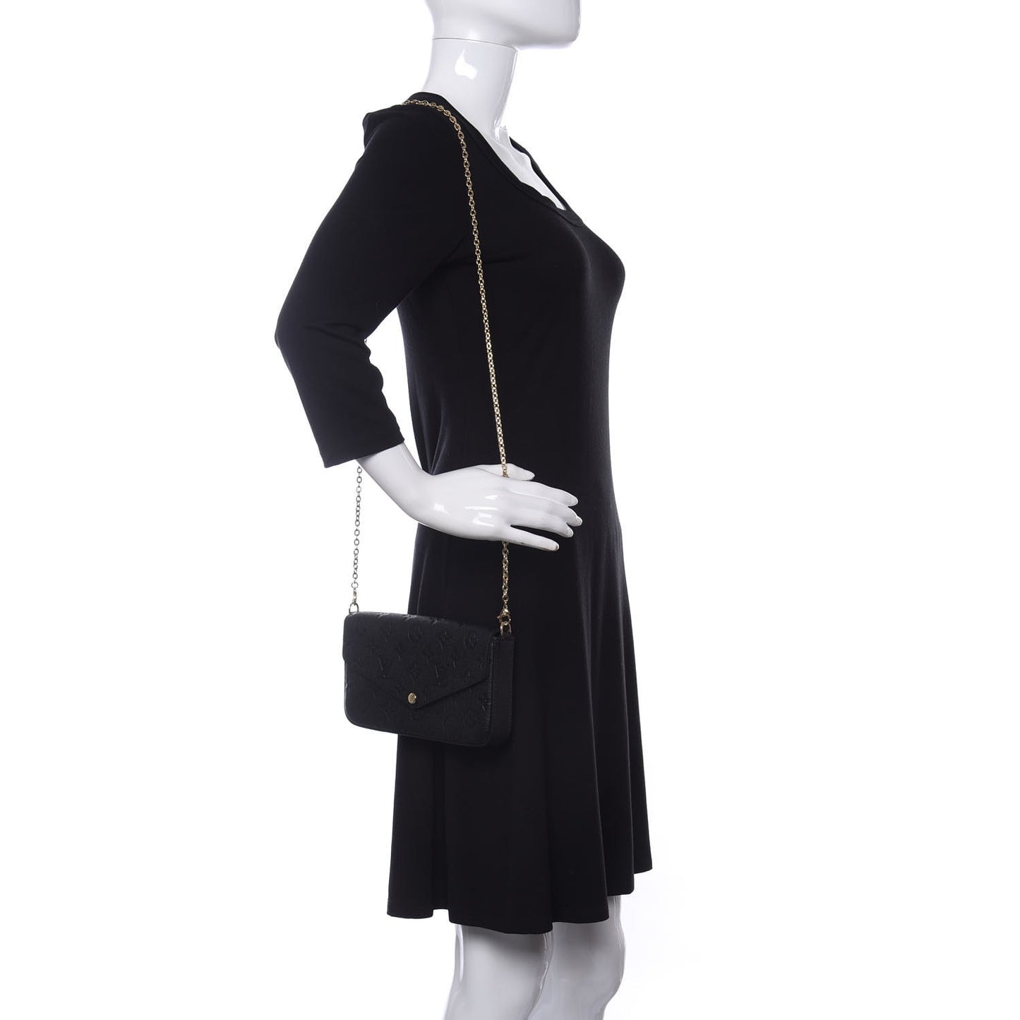Empreinte Pochette Felicie Chain Wallet Black