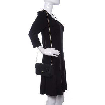 Louis Vuitton Empreinte Pochette Felicie Chain Wallet Black 2 of 11