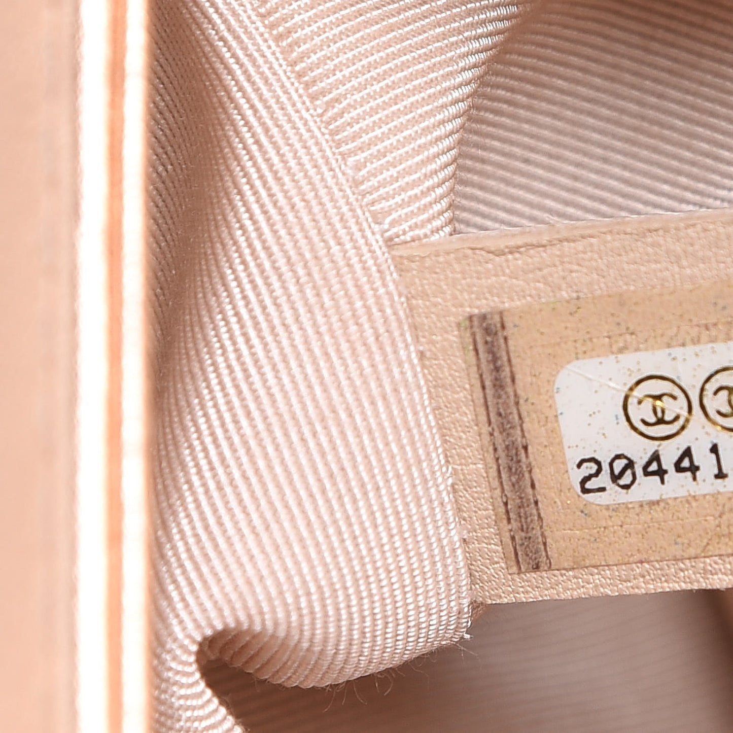 Metallic Calfskin Perforated Small Boy Flap Rose Gold