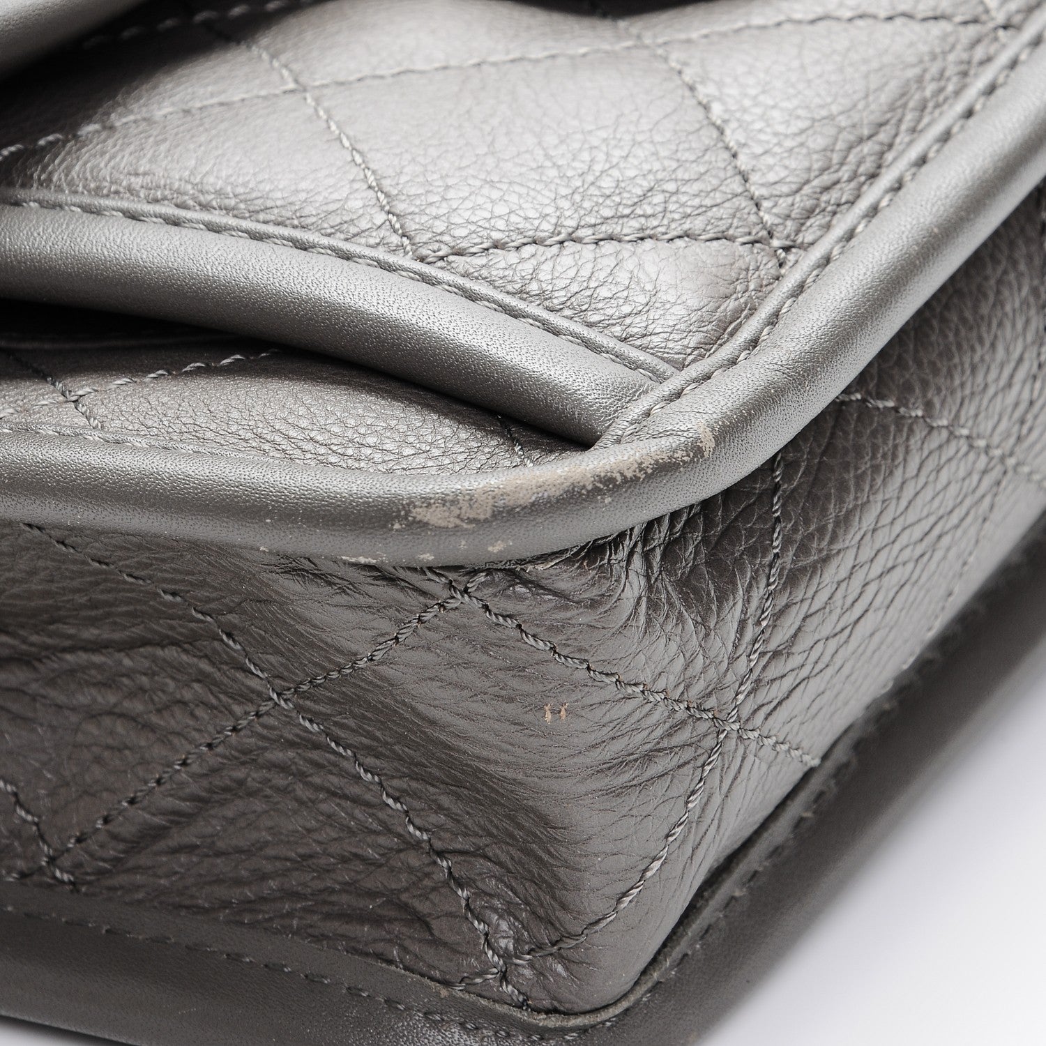 Chanel Calfskin Quilted Mini French Riviera Flap Grey 8 of 11