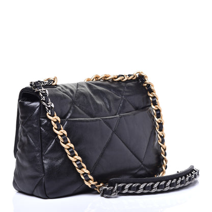 Chanel Lambskin Quilted Medium 19 Flap Black 3 of 9