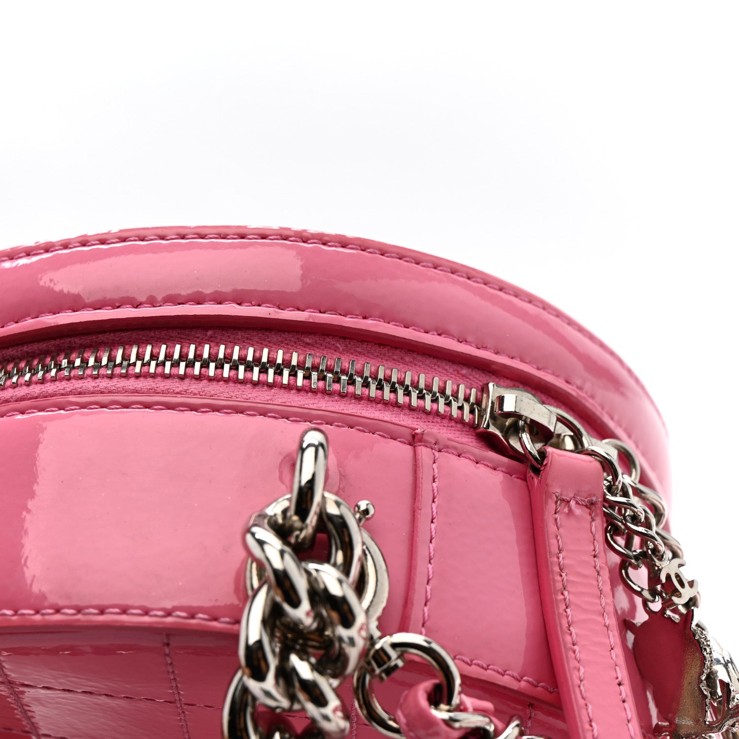 Chanel Patent Round As Earth Evening Bag Pink 17 of 19
