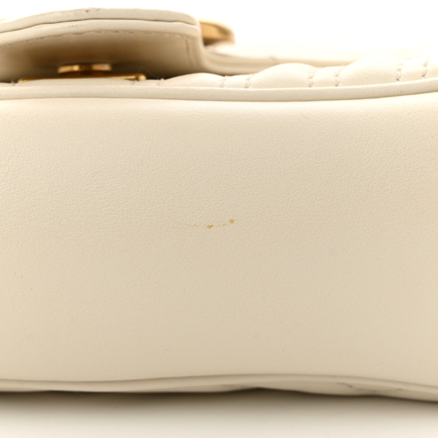 Gucci Calfskin Matelasse Small GG Marmont Shoulder Bag White 11 of 11
