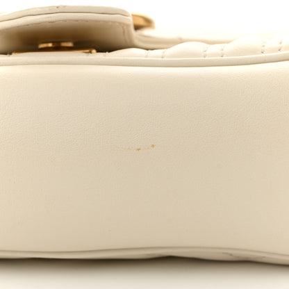 Gucci Calfskin Matelasse Small GG Marmont Shoulder Bag White 11 of 11