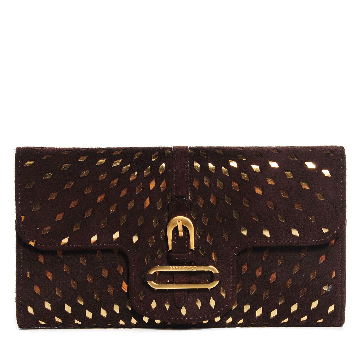 Jimmy Choo Suede Lasercut Wallet 1 of 6