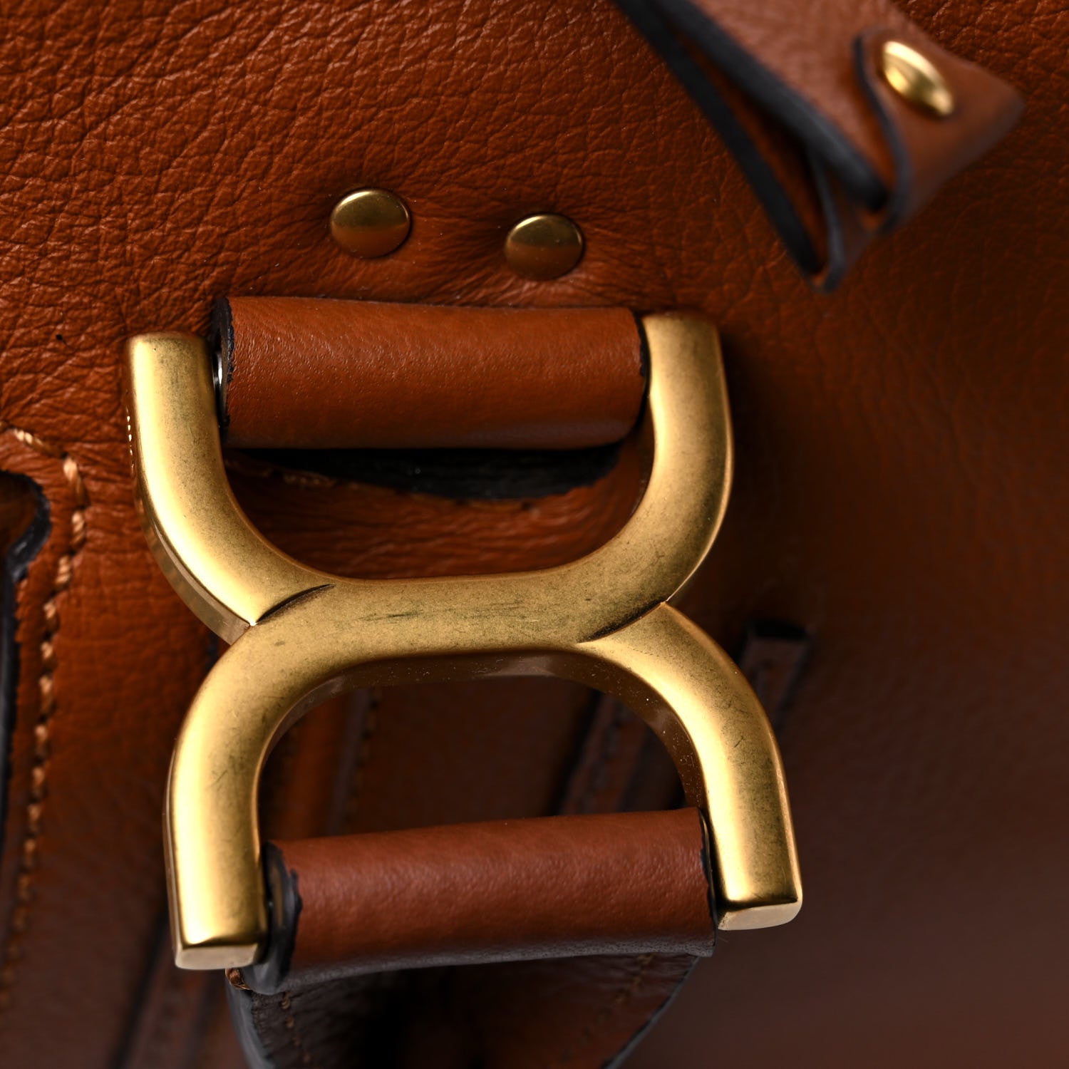 Chloe Calfskin Large Marcie Satchel Tan 12 of 12