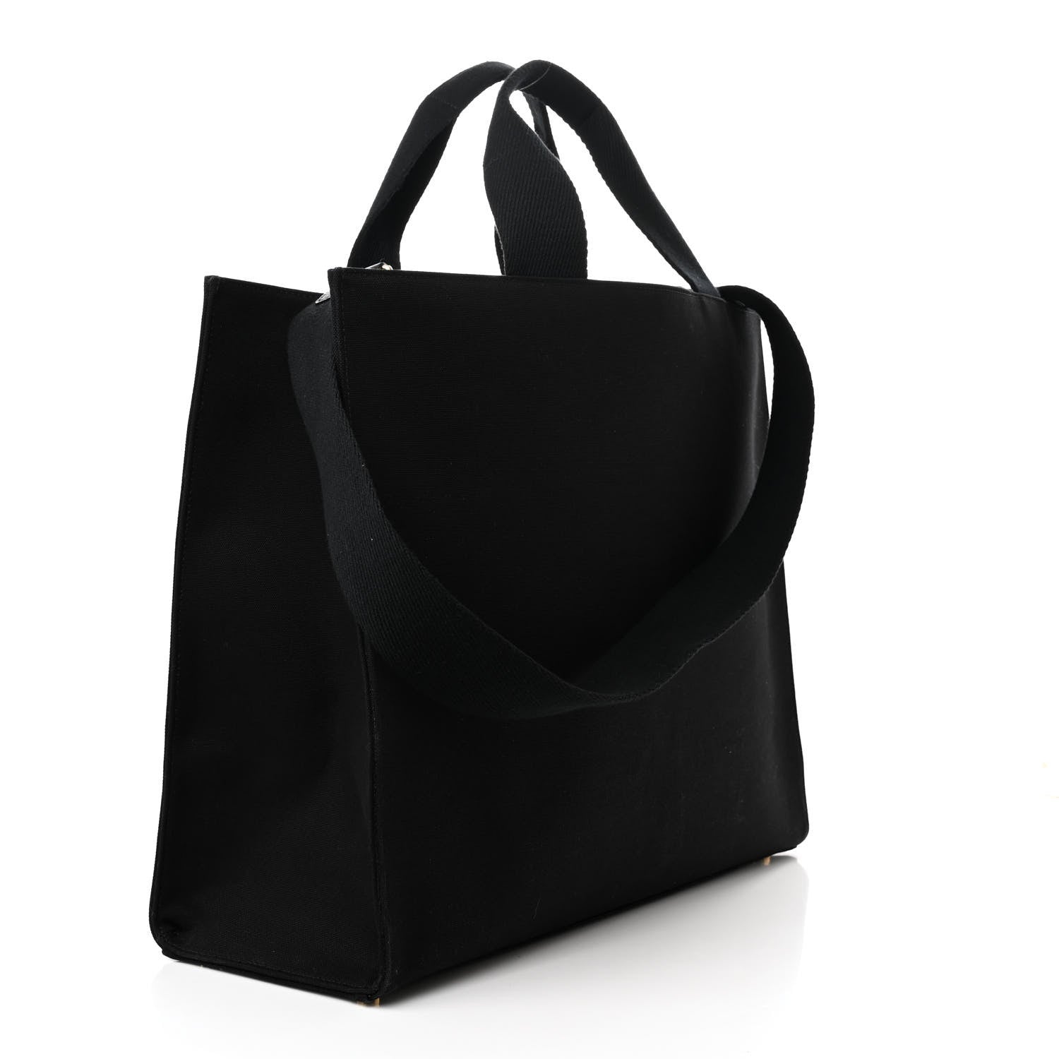 Fendi X VERSACE Canvas Fendace Logo Large Shopping Tote Black 3 of 9