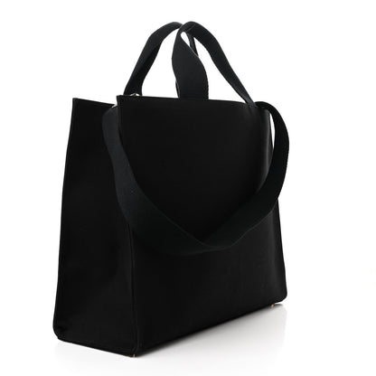Fendi X VERSACE Canvas Fendace Logo Large Shopping Tote Black 3 of 9