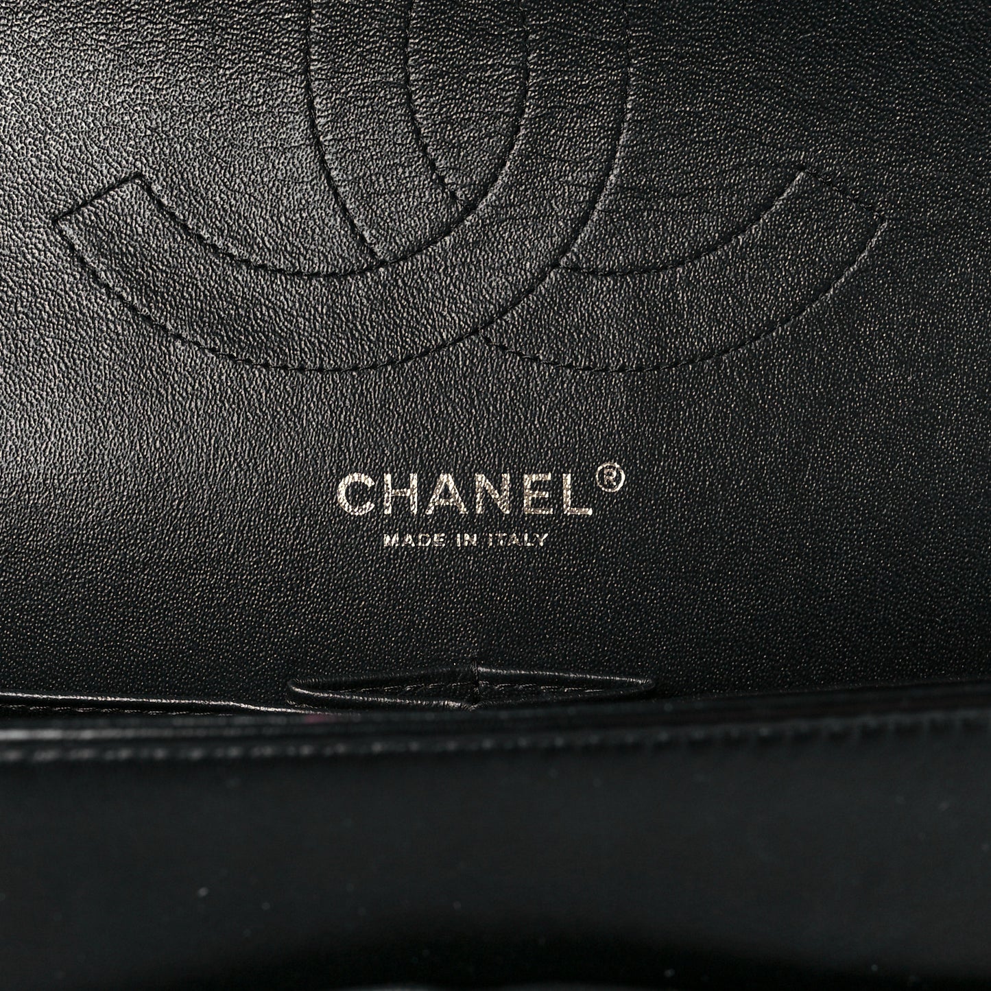 Lambskin Chevron Quilted Jumbo Double Flap So Black