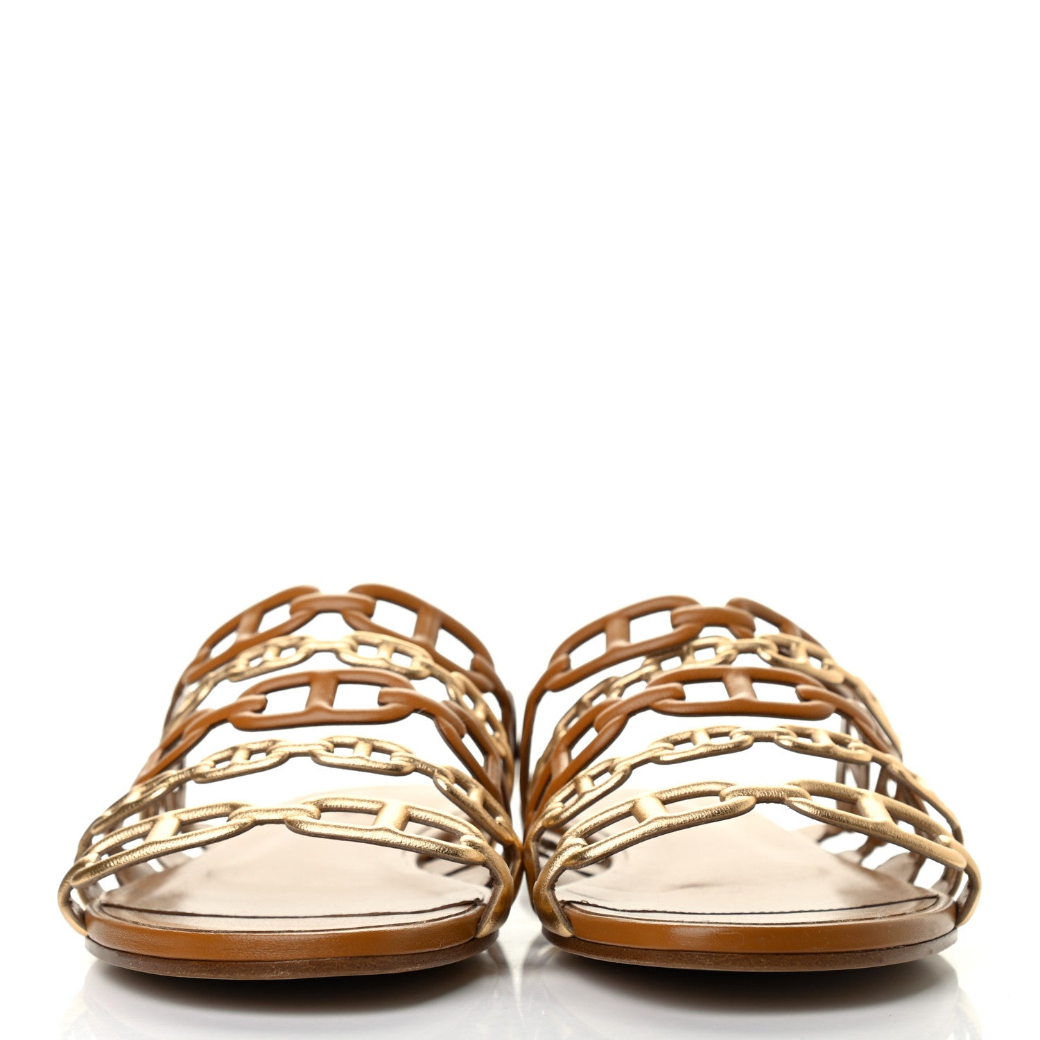 Hermes Nappa Thalassa Sandals 40 Beige Doré 2 of 6
