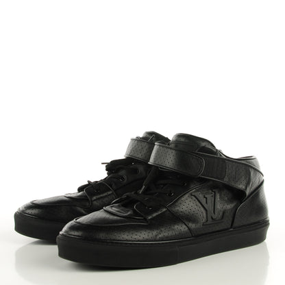 Louis Vuitton Perforated Leather Acapulco Mens Sneakers 14 Black 3 of 8