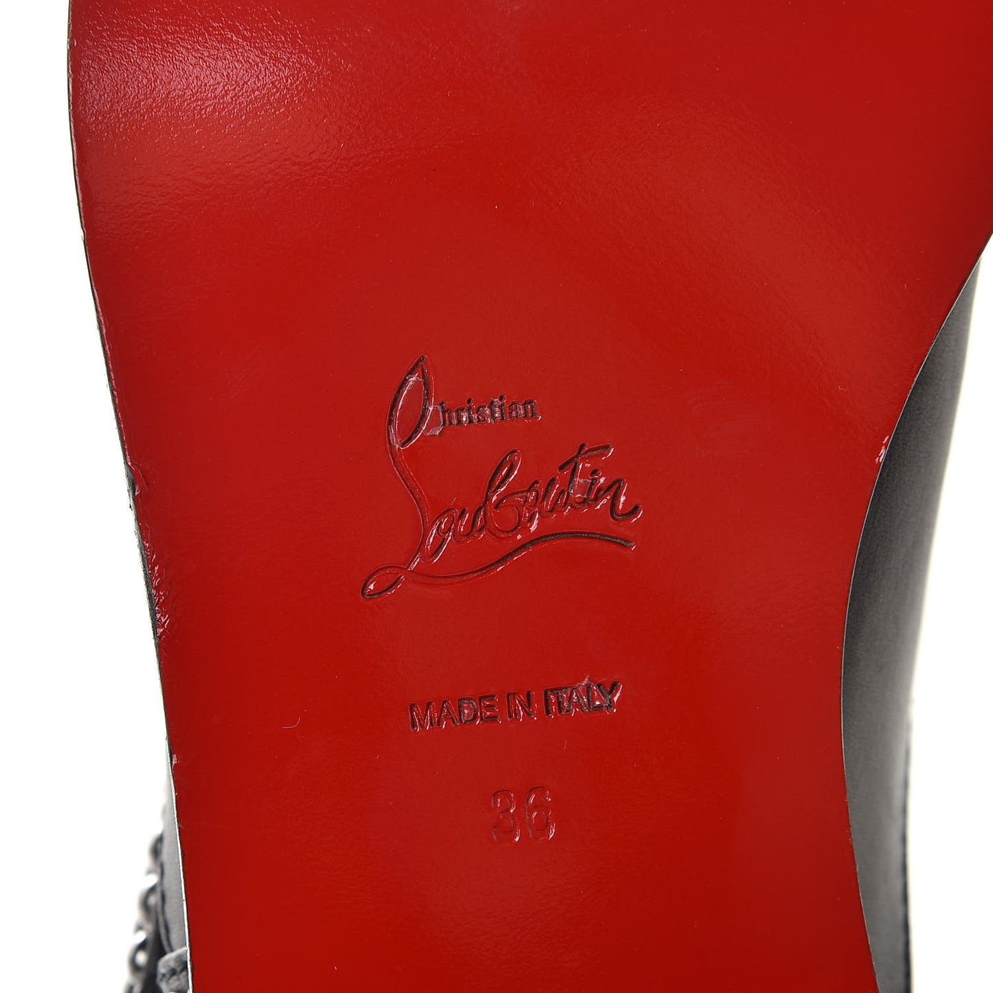 Calfskin Studded Bicloubutu 70 Boots 38 Black