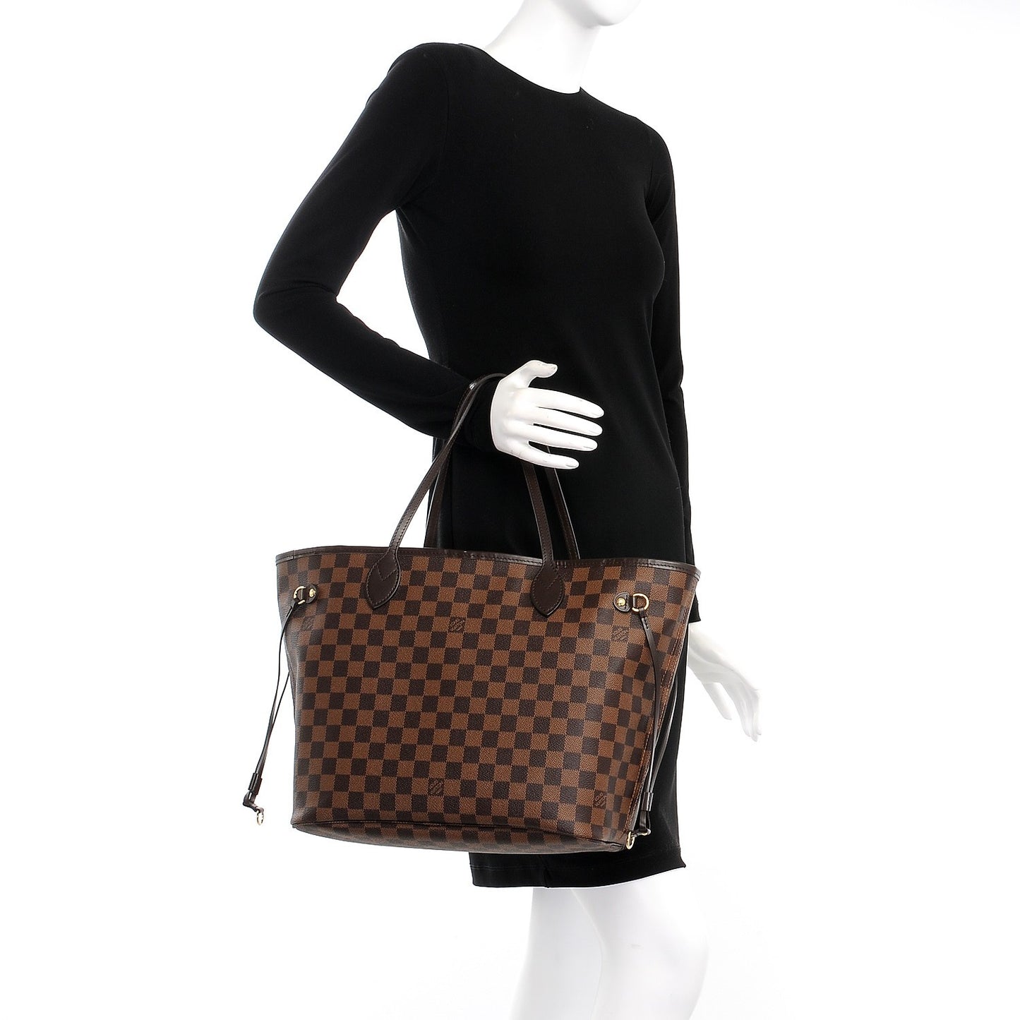 Damier Ebene Neo Neverfull MM Rose Ballerine