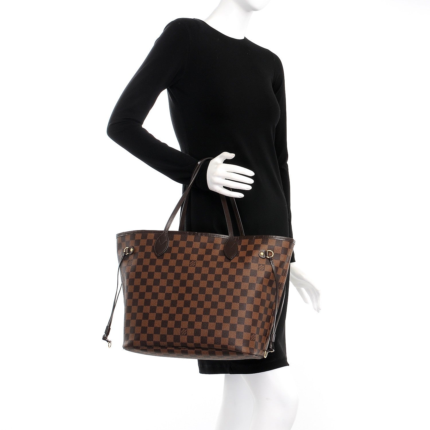 Louis Vuitton Damier Ebene Neo Neverfull MM Rose Ballerine 2 of 9