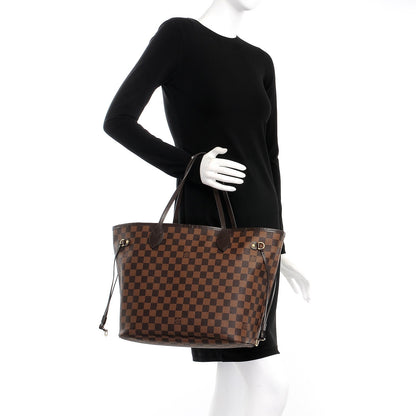 Louis Vuitton Damier Ebene Neo Neverfull MM Rose Ballerine 2 of 9
