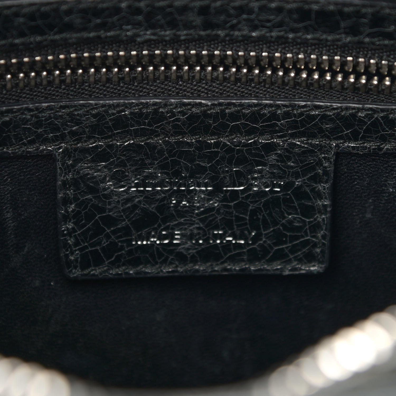 Christian Dior Ceramic Effect Deerskin Jeweled Swan Lady Dior Black 8 of 12