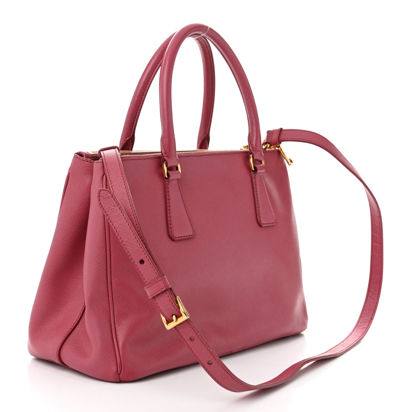 Saffiano Small Galleria Double Zip Tote Peonia