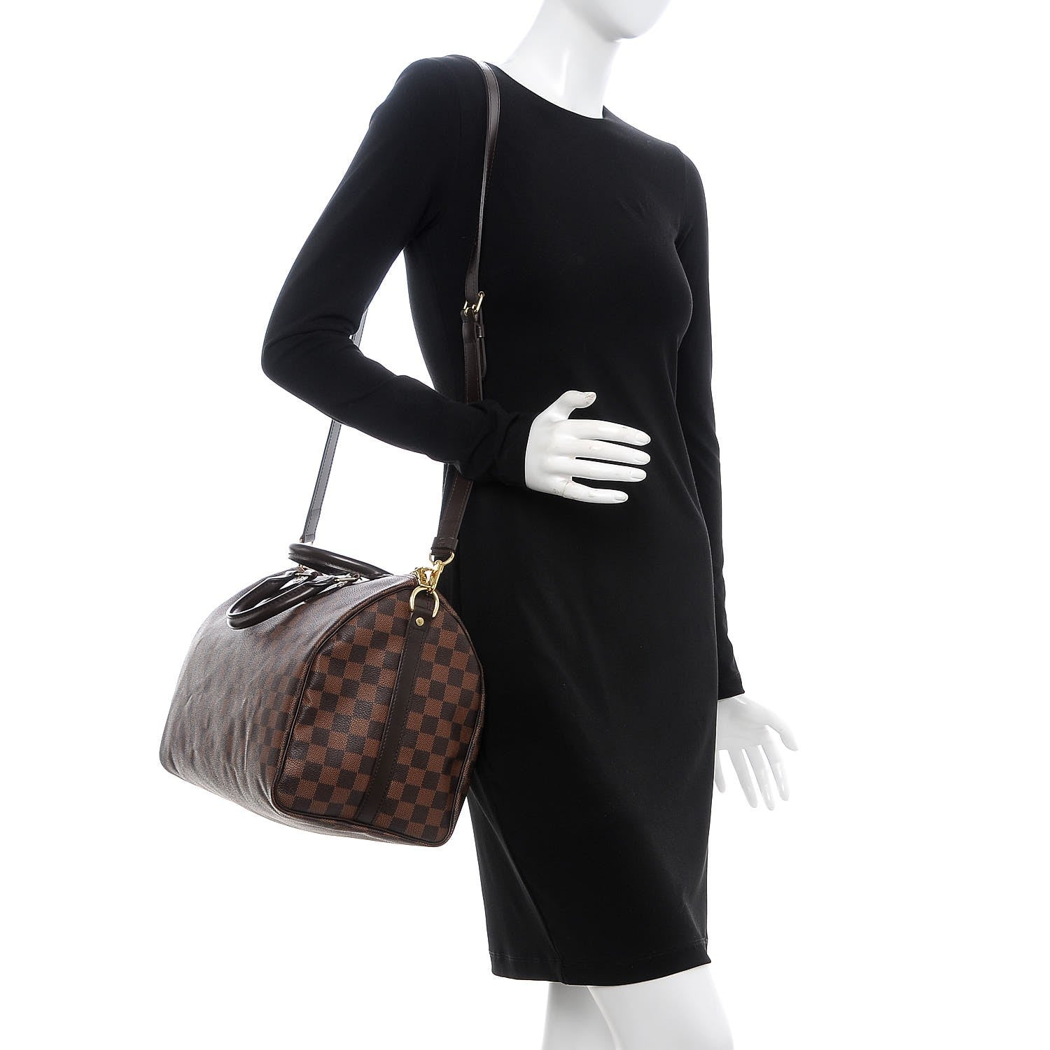 Louis Vuitton Damier Ebene Speedy Bandouliere 35 2 of 8