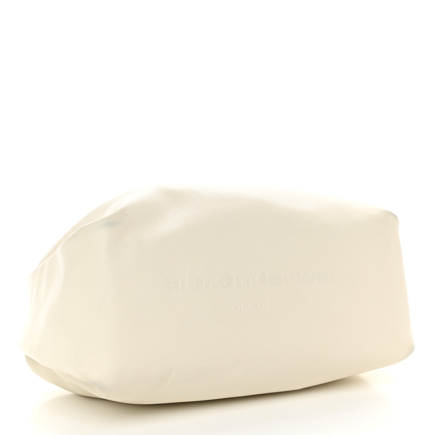 Lambskin Mini Scrunchie Bag White