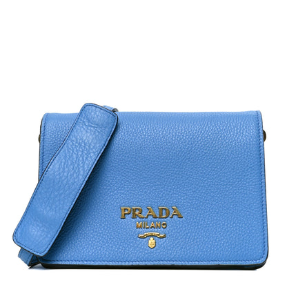 Prada Vitello Daino Flap Crossbody Mare 2 of 13