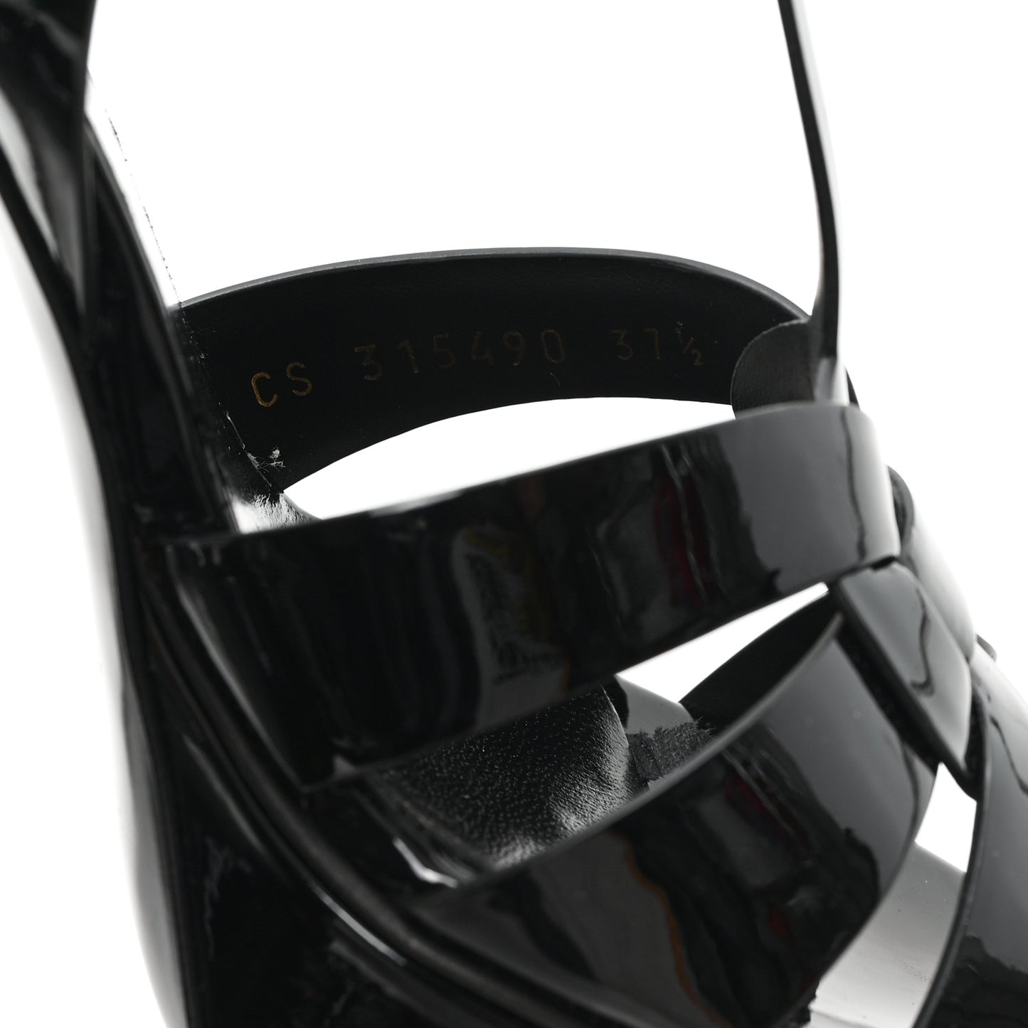 Patent Tribute 75 Platform Sandals 37.5 Black